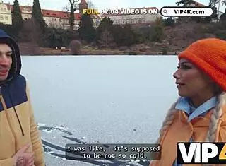 Innocent couple by the lake discovers wild threesome with a seductive stranger