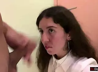 Did you cum on her face in public cafe? She eats lunch with cum covering her face during cumwalk.