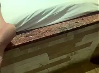 skinny guy with huge cock pounding the cuckold's wife hard