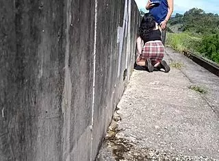 Chubby Girl Gets Fucked Hard In The Street!