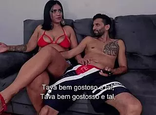 omg this woman bosses her cuckold hubby around and calls his cousin from the countryside to fuck her bareback with double doggystyle penetration while he watches in humiliation 😈