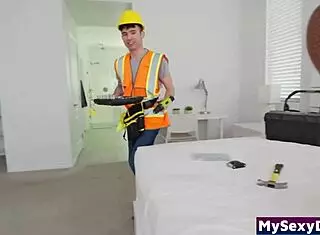 Stepdaughter Rides Cowgirl And Takes Doggystyle From Stepdad During Work Day Taboo Encounter