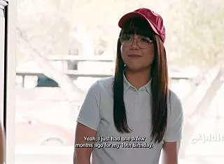 Two Hot Tall Lesbians Fuck And Lick Tiny Petite Delivery Girl River Lynn Mochi Mona Celestina Blooms