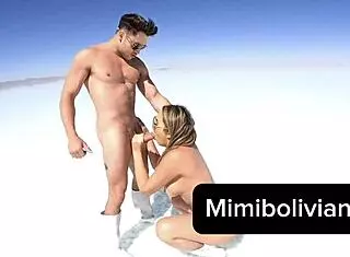 creampie adventure unfolds in the vast bolivian salar de uyuni salt flats