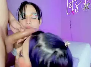 i cant believe this little slut loves sucking my cock so much it makes her feel like a total bitch with it deep