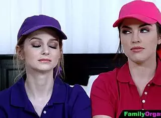 competitive men burn out their stepdaughters in wild family group orgy