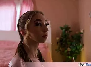 Skinny Petite 18+ Stepsis Teases In Sexy Lingerie!