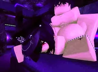 girlfriend moans loud as i cum hard inside her during intense roblox doggystyle session.