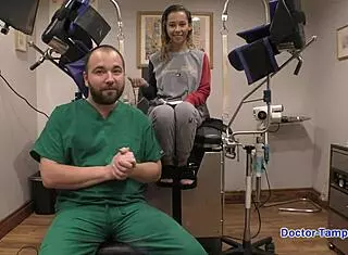 Dr Tampa binds Kalani Luana for humiliating face fucking and ball licking in latex gloves.