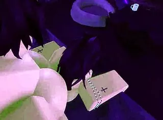 girlfriend moans loud as i cum hard inside her during intense roblox doggystyle session.