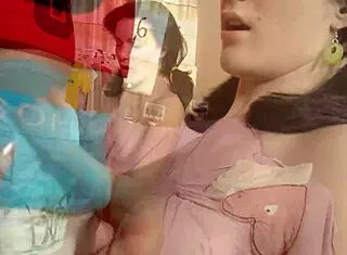 Brunette Russian Girl Riding a Big Cock in Bed with Cowgirl Moves and Gaping Asshole