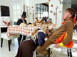 Turkey Pranks And Family Thanksgiving Spanks With Mommy And Daddy In Taboo Roleplay