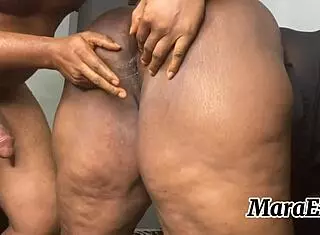 Emotional Thick Thighs Ebony Milf Mara Exotic Teases With Vibrator Masturbation And Blowjob In Homemade Close Up