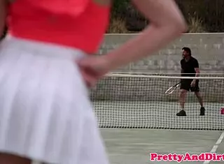 Cockloving babe sucks and fucks her coach in full movie scandal with spanking and doggystyle