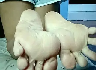 Hey, how many cum loads would you edge onto my meaty Filipina soles?