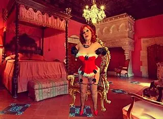 Granny Carmen's Christmas In July With Stick And Dick Orgasms