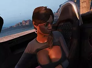 GTA 5 gameplay where Franklin picks up a hooker for car service