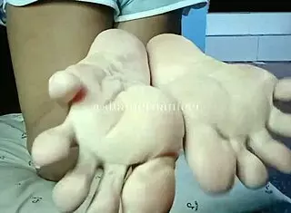 Hey, how many cum loads would you edge onto my meaty Filipina soles?