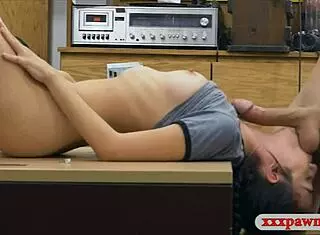 Tight Petite Babe Pawns Her Pussy and Gets Smashed by Big Cock in Garage Hidden Cam Reality