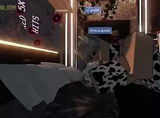 I experience wild Roblox action fucking a cowgirl in full intense riding mode.