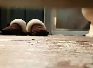 Wife gets caught using the showerhead on her pussy once more.