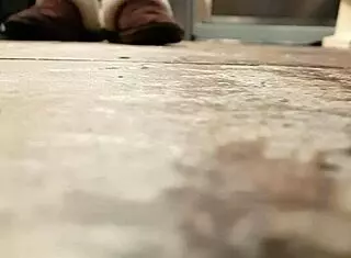 Wife gets caught using the showerhead on her pussy once more.