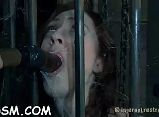 Bound and gagged servant finds subtle pleasure from vibrating device