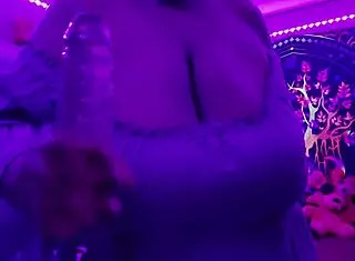 Oh, look at those huge natural tits bouncing on that big black cock