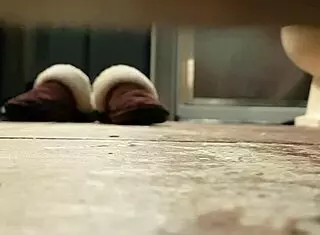 Wife gets caught using the showerhead on her pussy once more.