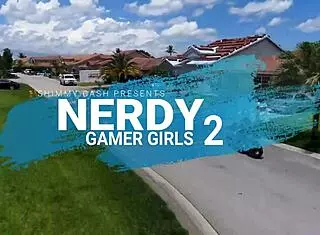 Oh man, these nerdy gamer girls from Florida get fucked hard while playing video games next door