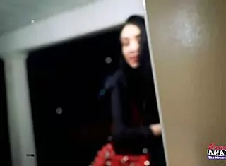 I watch brunette hottie olyssia finger her shaved pussy then suck my hard cock eagerly