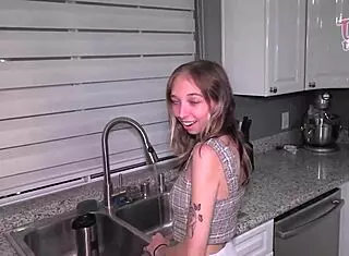 Older Seth Brogan Fucks Breezy in Lingerie with Deepthroat and Creampie