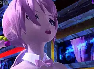 megurine luka dances nude in alien bunny costume with big tits and ass exposed 😍