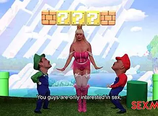 Sexmex Princess Peech Rewards Bros With Big Tits Fucking Emily Thorne