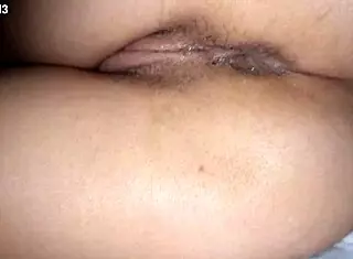 all wet after hot fuck with skinny girlfriend in bedroom