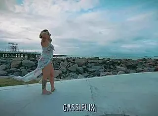 Found friend on beach and went to fuck in his flat he left my ass purple from slaps and pussy full of milk inside - complete on cassiflix