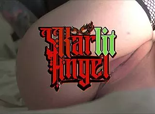 Skarlit angel teases with 5 mins solo masturbation fingering wet shaved pussy to squirting orgasm!