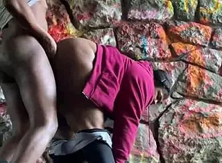 sexy bbw remi getting creampied in a tunnel