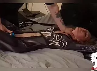 Spider Woman Captured and Toyed with in 30-Minute Full Video on Sheer