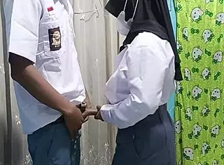 high school student celebrates graduation with boyfriend doggystyle