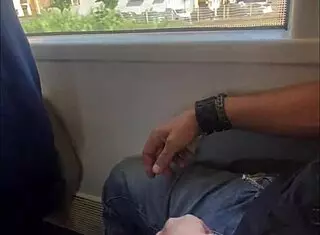 accidental sex on public train - handjob and cumshot with amateur milf!