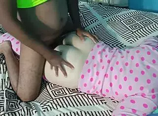 during the best sleepover my stepsister showed her cute panties and i revealed my big cock. she got so horny i went in deep with everything.