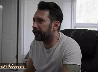 why does this petite 18+ milf bounce her pretty shaved pussy on rock hard cock like that?