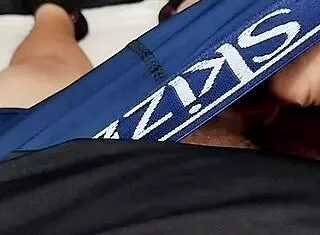 my girlfriend jerked off her tight smooth pussy making me cum excited