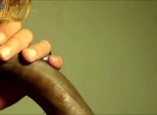 Cougar Deepthroats Young 18+ Black Dick and Swallows Cum in Interracial Homemade Close-Up