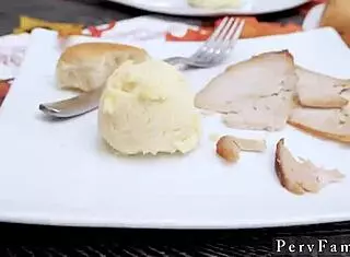 army boy hints at raw first time with busty stepdaughter