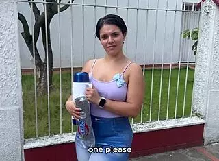 paula as beautiful colombian with big ass appears in her first porn casting