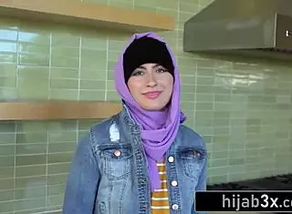 sexy middle-eastern teen 18+ attempts sucking cock for first time as babysitter