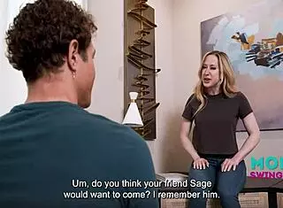 Forbidden bbq feast with swap momswingers in taboo redhead party