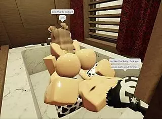 Brunette With A FAT ASS SUCKS And FUCKS In The Bathtub